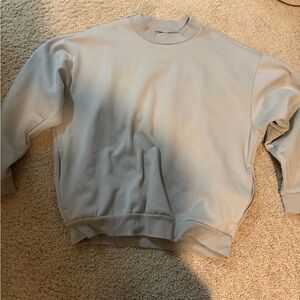 adidas Men's Light Gray Crew Neck Sweater